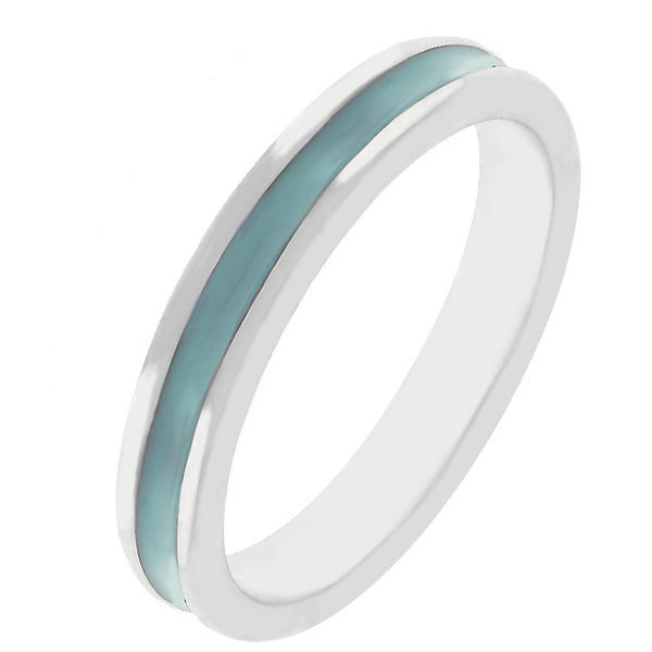 Aqua Enamel Eternity Ring