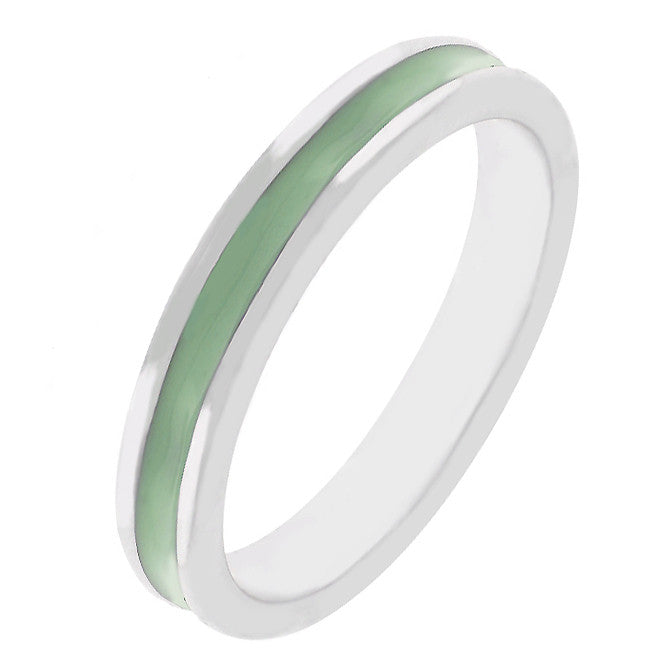 Light Green Enamel Eternity Ring