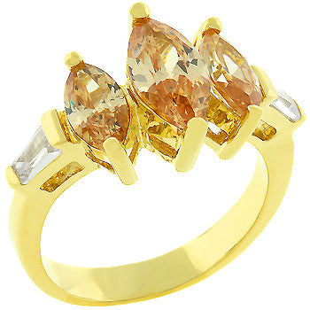 Triple Marquise Champagne Ring