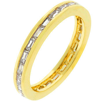 Golden White Eternity Ring