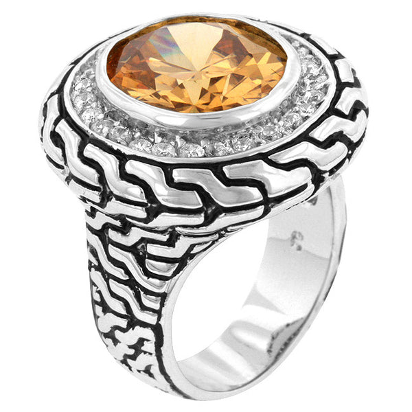 Champagne Textured Artisan Ring