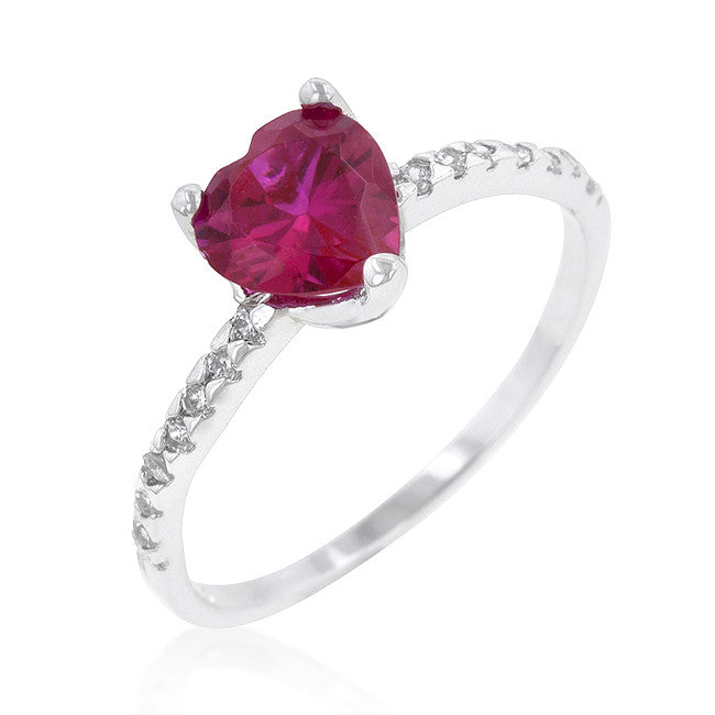 Ruby Red Heart Ring