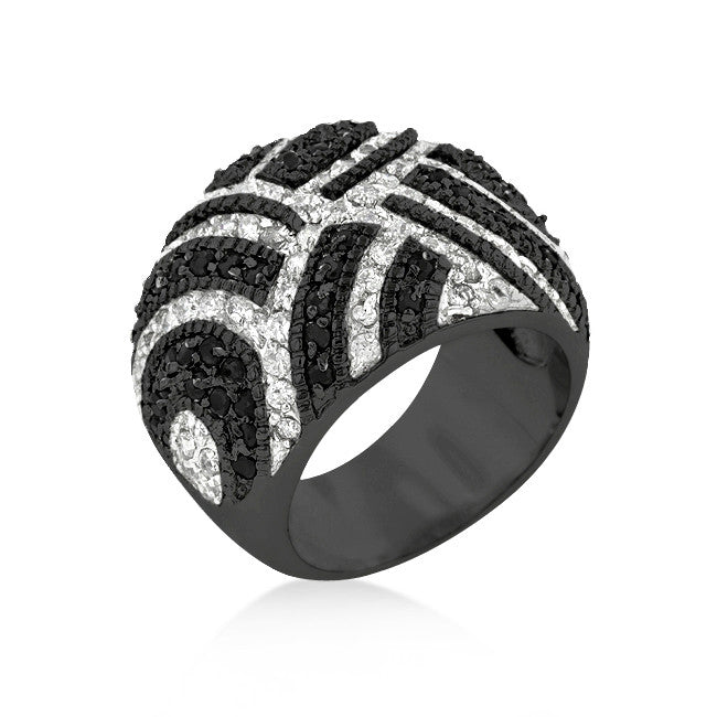 Black And White Cocktail Ring