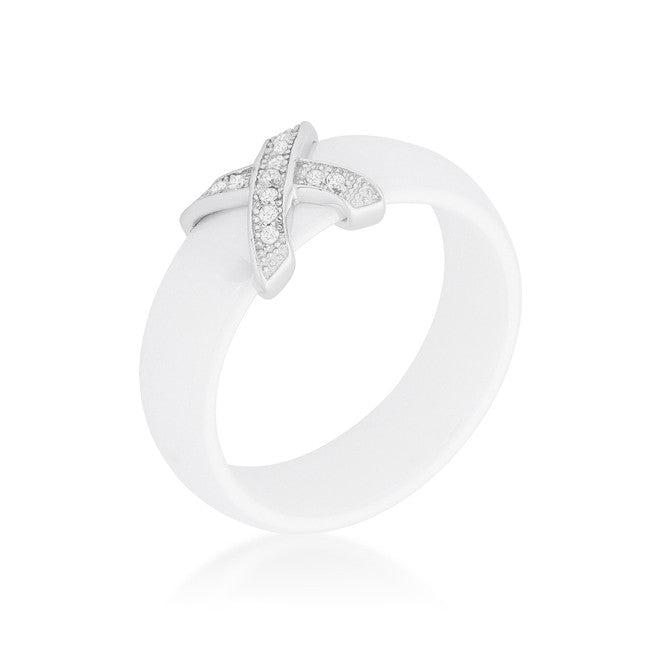 Modern Classic X Ring - White