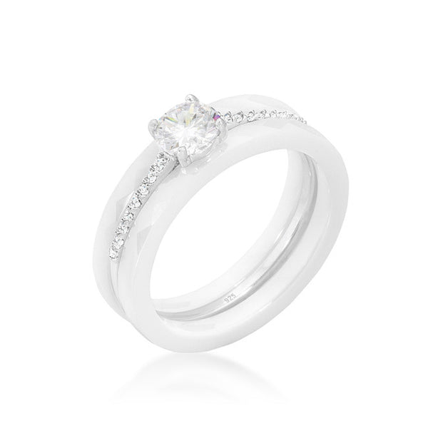 Three Ring Ceramic Set White