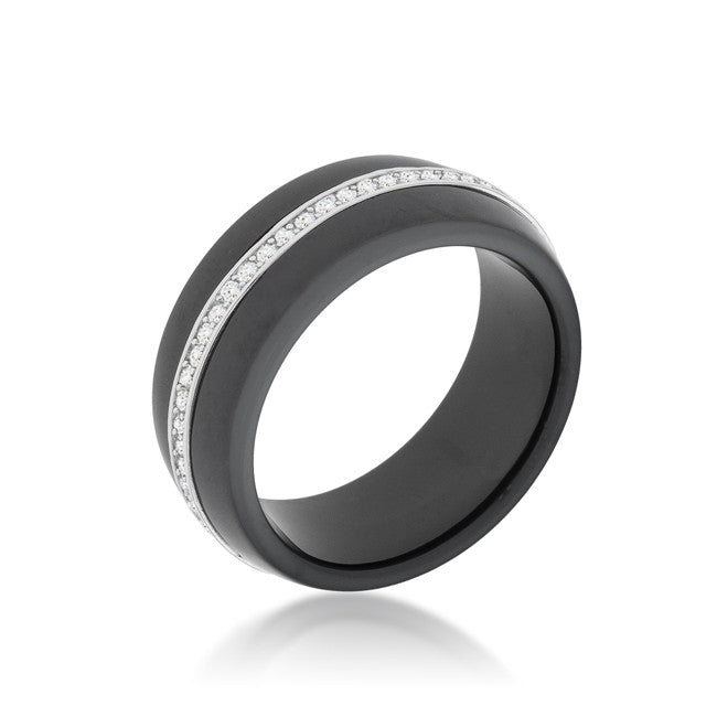 Ceramic Band Ring - Black