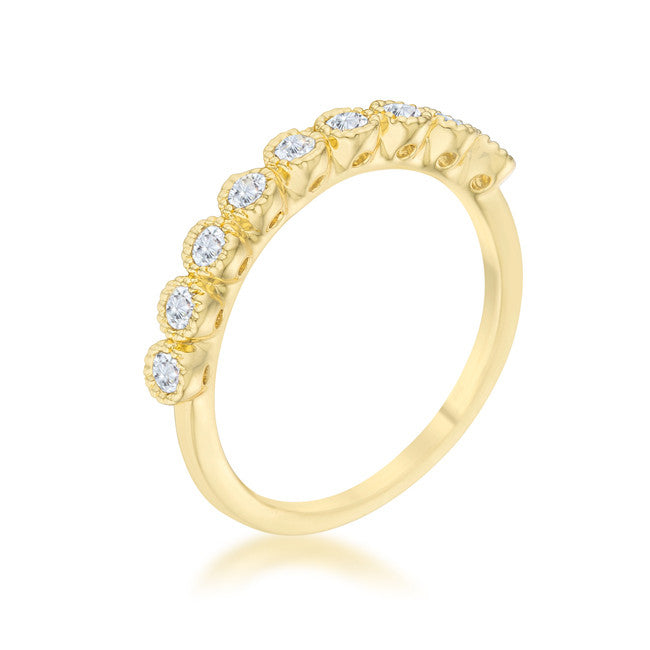 Bea 0.27ct CZ 14k Gold Delicate Band
