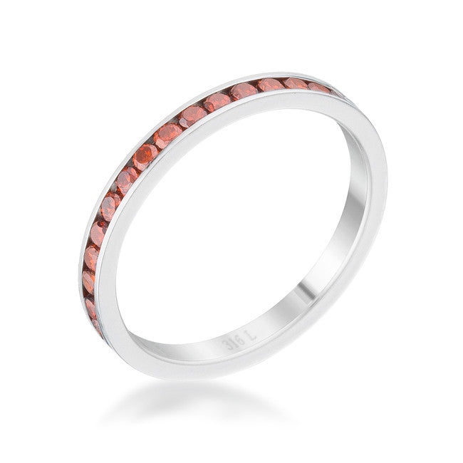 Teresa 0.5ct Dark Champagne  CZ Stainless Steel Eternity Band
