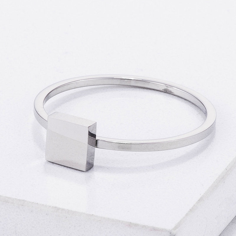 Stainless Steel Square Stackable Ring