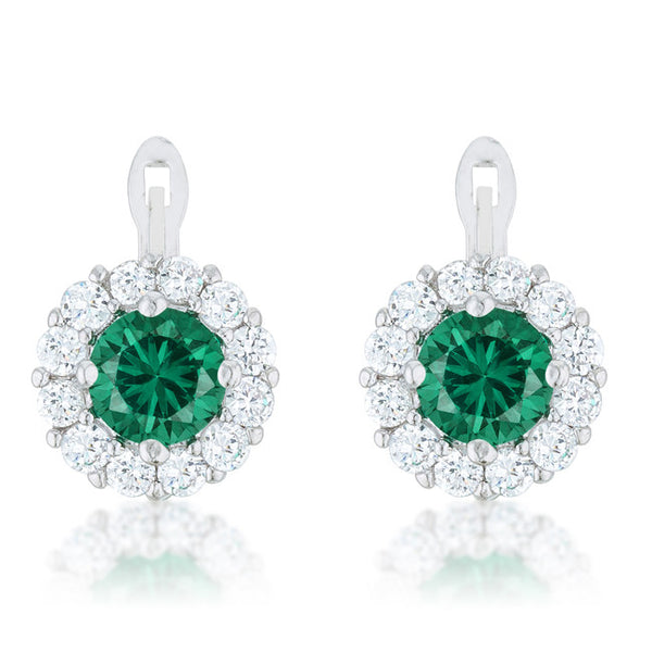 Emerald Simple Drop Earrings