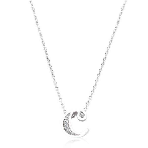 Pave Initial C Pendant