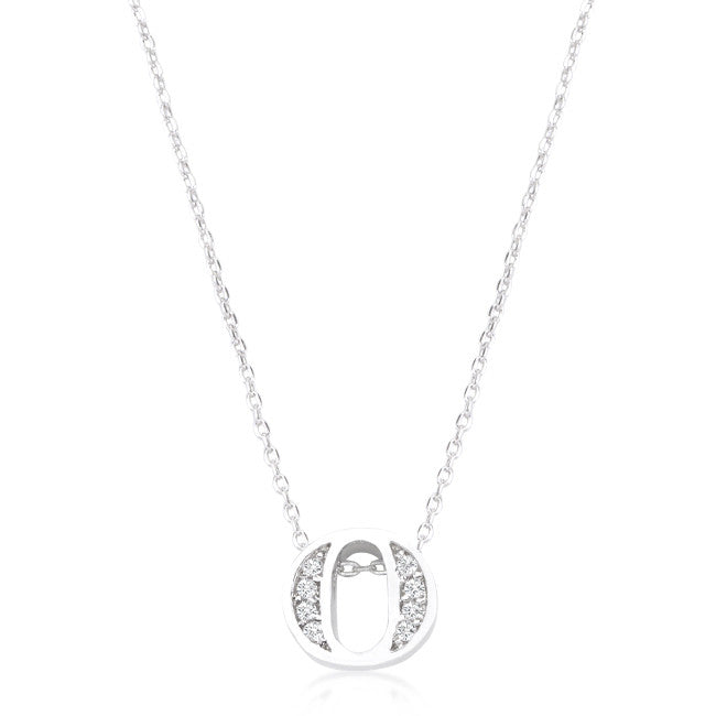 Pave Initial O Pendant