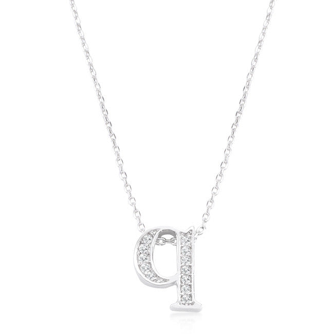 Pave Initial Q Pendant