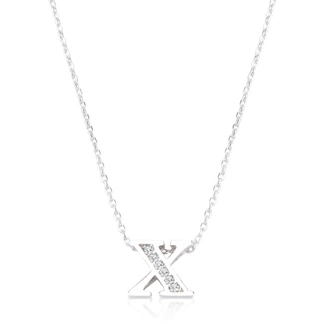 Pave Initial X Pendant