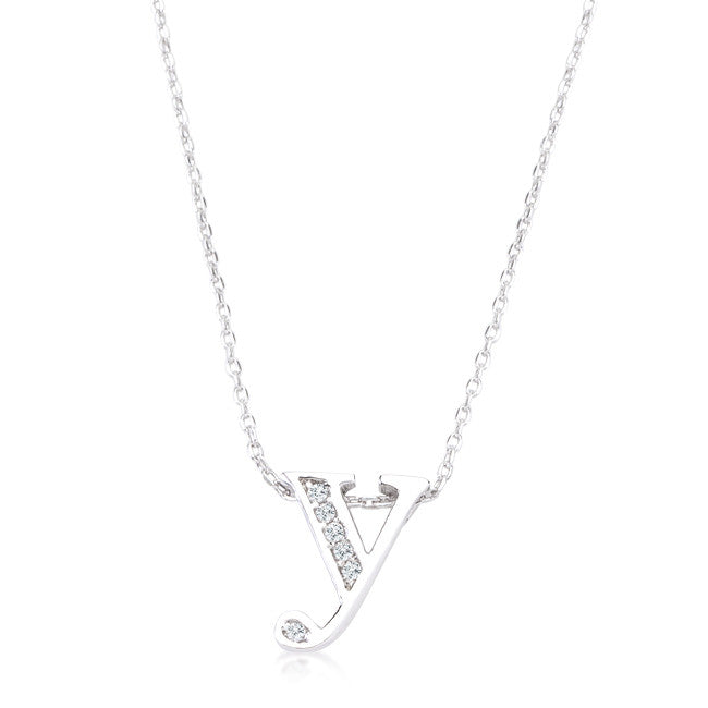 Pave Initial Y Pendant