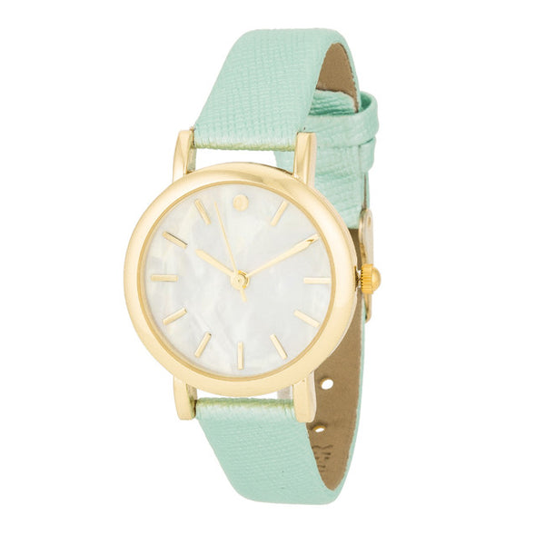 Mint Leather Watch