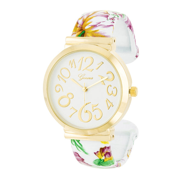 Floral Cuff Watch