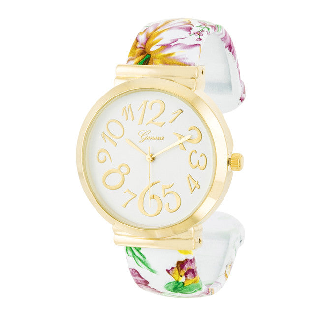Floral Cuff Watch