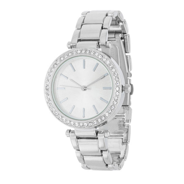 Silver Watch With Embezzled Dial