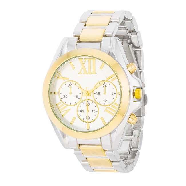 Roman Numeral Two Tone Watch