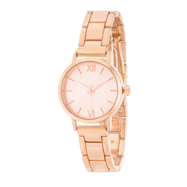 Kristiana Rose Gold Ladylike Metal Watch