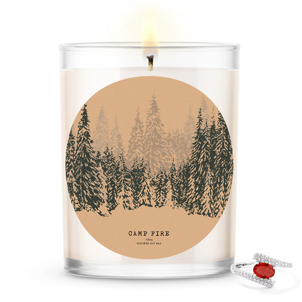 Camp Fire Scented Candle and Jewelry