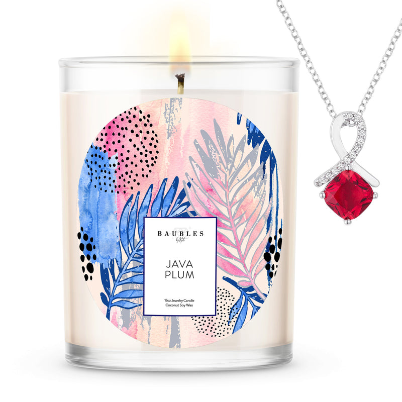 Java Plum Scented Premium Candle and Jewelry