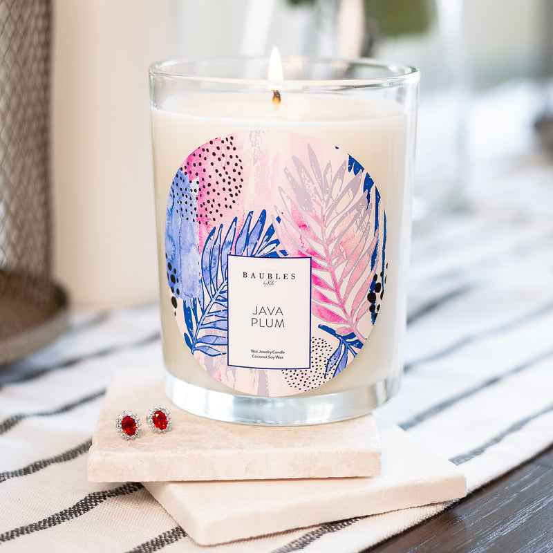 Java Plum Scented Premium Candle and Jewelry