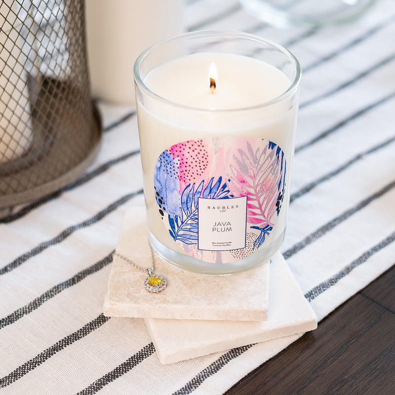 Java Plum Scented Premium Candle and Jewelry