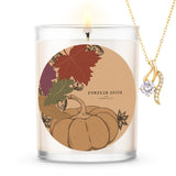 Pumpkin Spice Scented Premium Candle and Jewelry