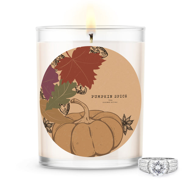 Pumpkin Spice Scented Premium Candle and Jewelry