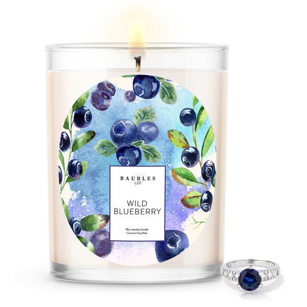 Wild Blueberry Scented Premium Candle and Jewelry